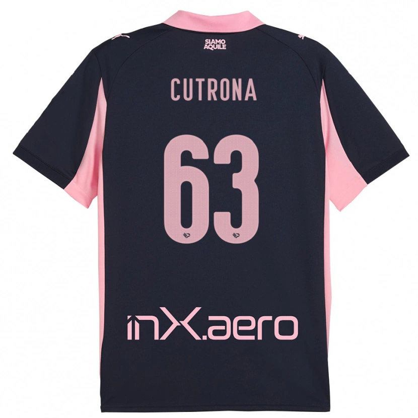 Danxen Criança Camisola Francesco Cutrona #63 Marinho Rosa Alternativa 2025/26 Camisa Brasil