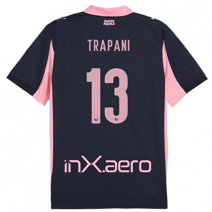 Danxen Criança Camisola Nicolò Trapani #13 Marinho Rosa Alternativa 2025/26 Camisa Brasil