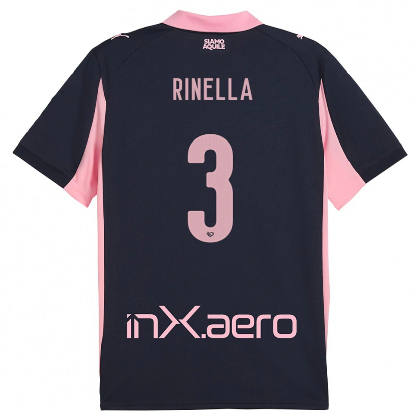 Danxen Criança Camisola Alessandro Rinella #3 Marinho Rosa Alternativa 2025/26 Camisa Brasil