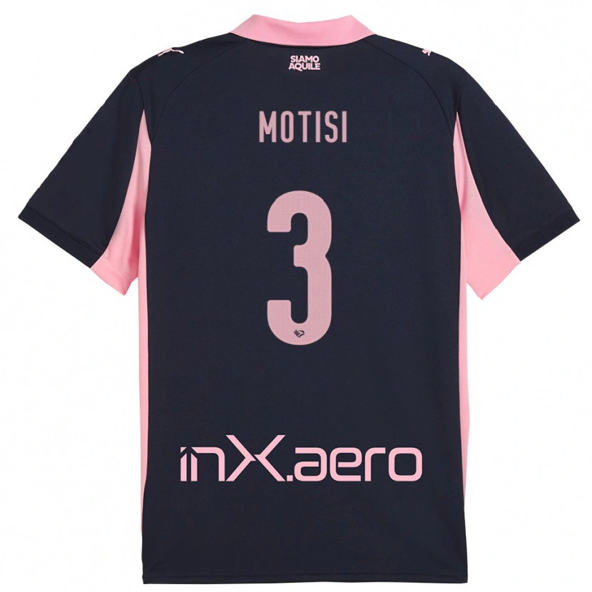 Danxen Criança Camisola Giuseppe Motisi #3 Marinho Rosa Alternativa 2025/26 Camisa Brasil