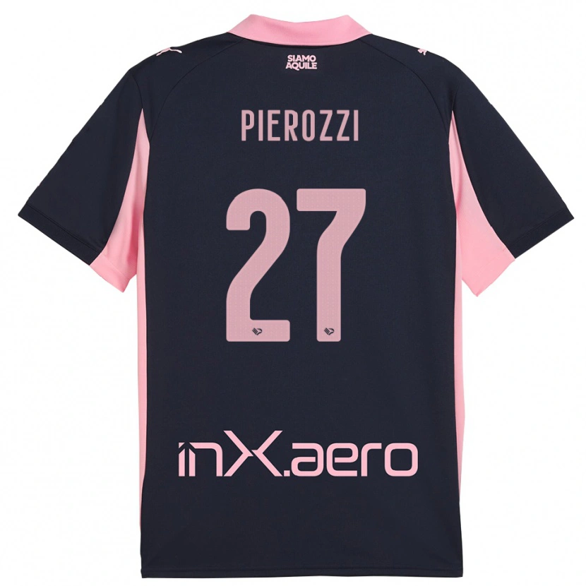 Danxen Criança Camisola Niccolò Pierozzi #27 Marinho Rosa Alternativa 2025/26 Camisa Brasil