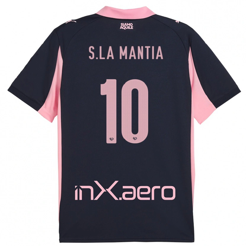 Danxen Criança Camisola Samuele La Mantia #10 Marinho Rosa Alternativa 2025/26 Camisa Brasil