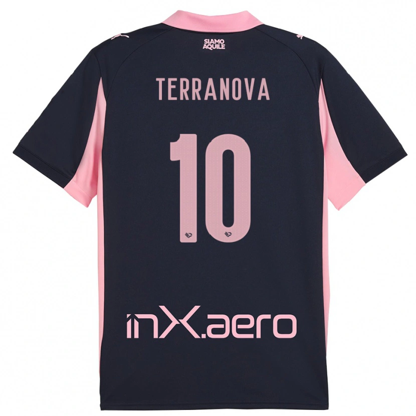 Danxen Criança Camisola Mattia Terranova #10 Marinho Rosa Alternativa 2025/26 Camisa Brasil