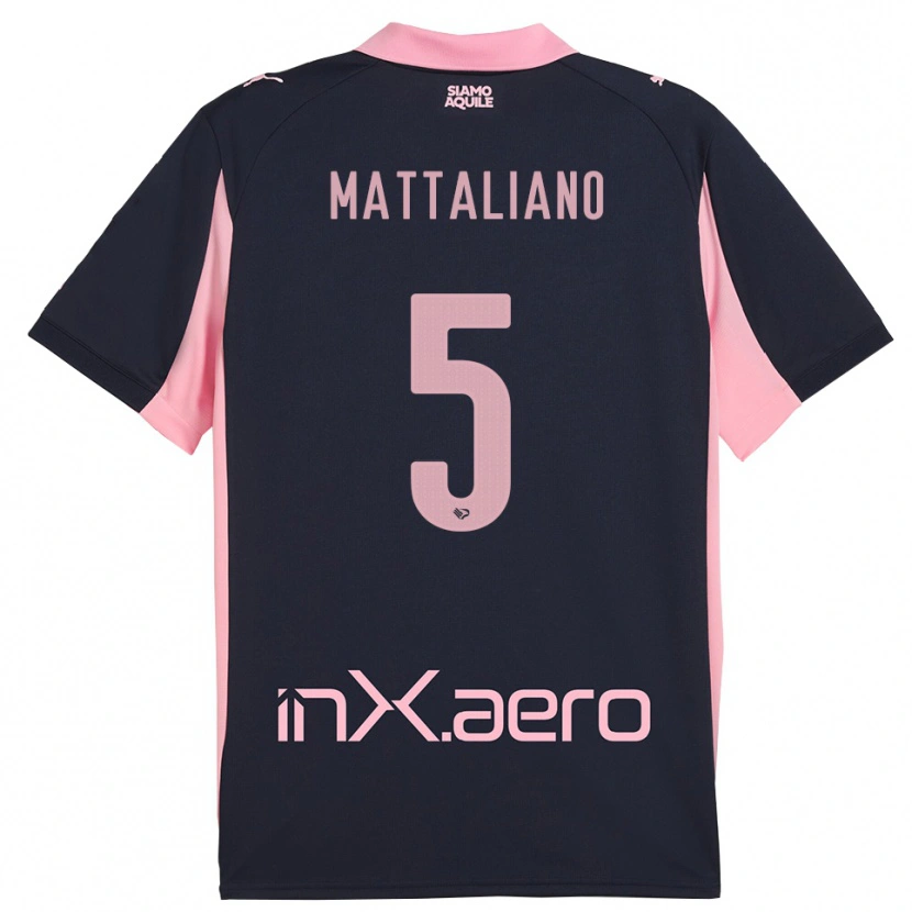 Danxen Criança Camisola Cristian Mattaliano #5 Marinho Rosa Alternativa 2025/26 Camisa Brasil