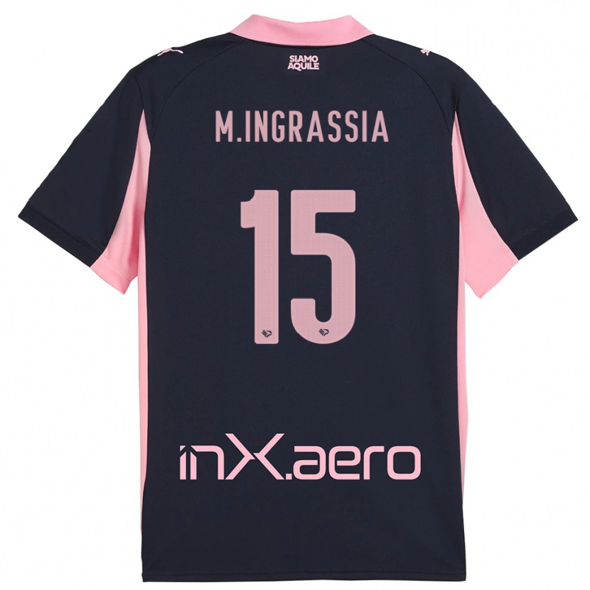 Danxen Criança Camisola Manuel Ingrassia #15 Marinho Rosa Alternativa 2025/26 Camisa Brasil