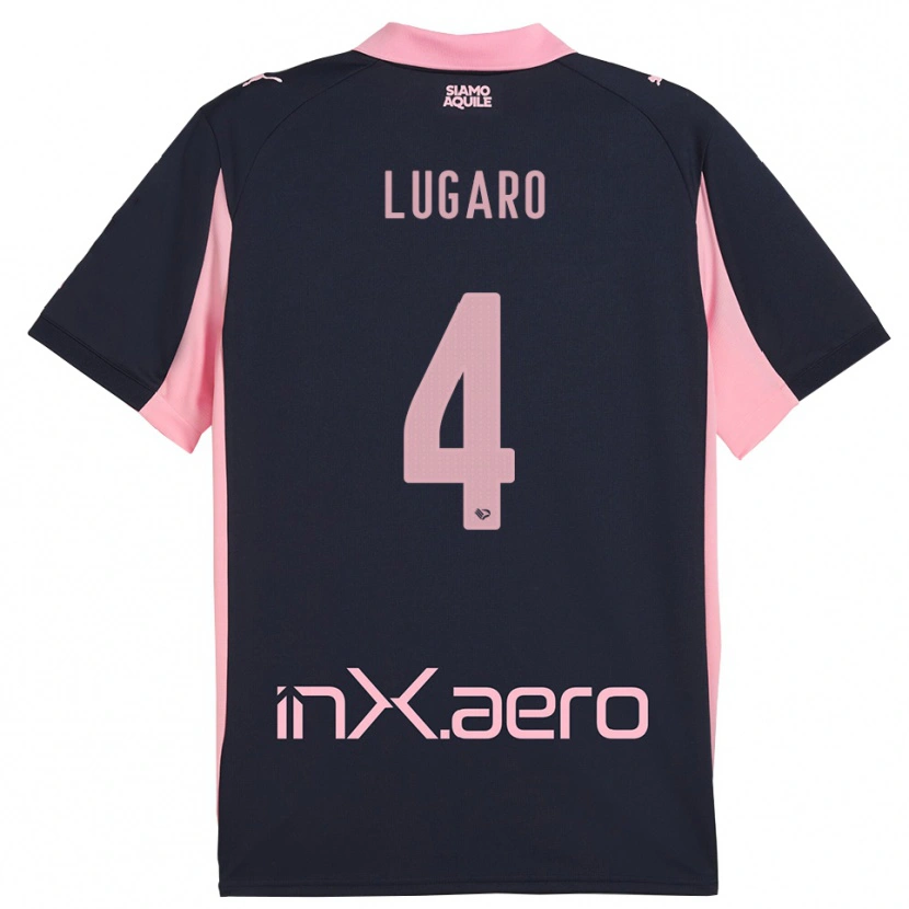 Danxen Criança Camisola Lorenzo Lugaro #4 Marinho Rosa Alternativa 2025/26 Camisa Brasil