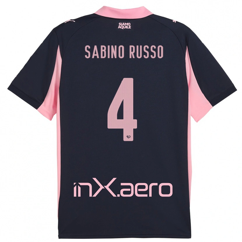 Danxen Criança Camisola Alessandro Sabino Russo #4 Marinho Rosa Alternativa 2025/26 Camisa Brasil