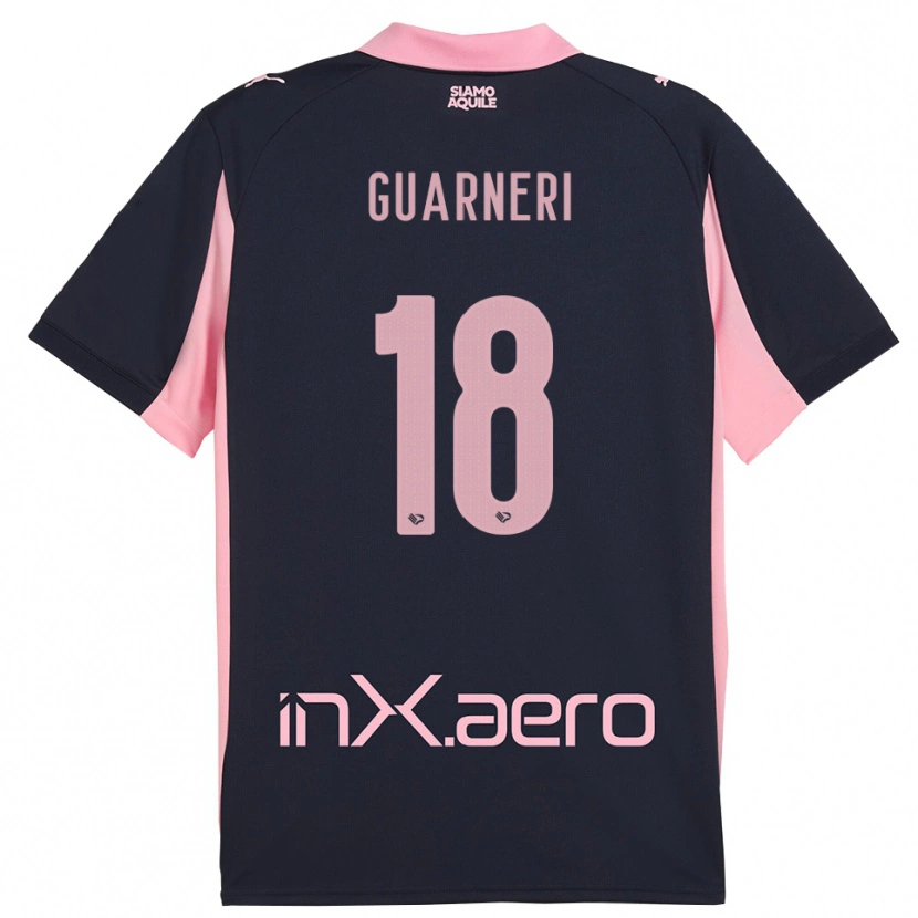 Danxen Criança Camisola Davide Guarneri #18 Marinho Rosa Alternativa 2025/26 Camisa Brasil