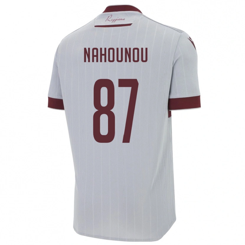 Danxen Criança Camisola Yannis Nahounou #87 Borgonha Branco Alternativa 2025/26 Camisa Brasil