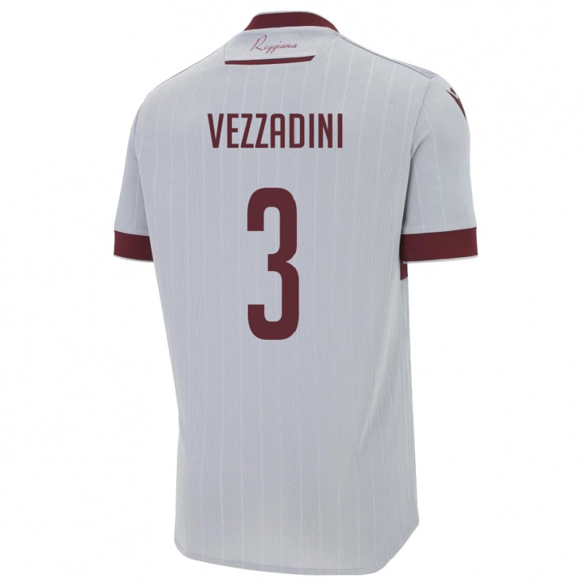Danxen Criança Camisola Riccardo Vezzadini #3 Borgonha Branco Alternativa 2025/26 Camisa Brasil