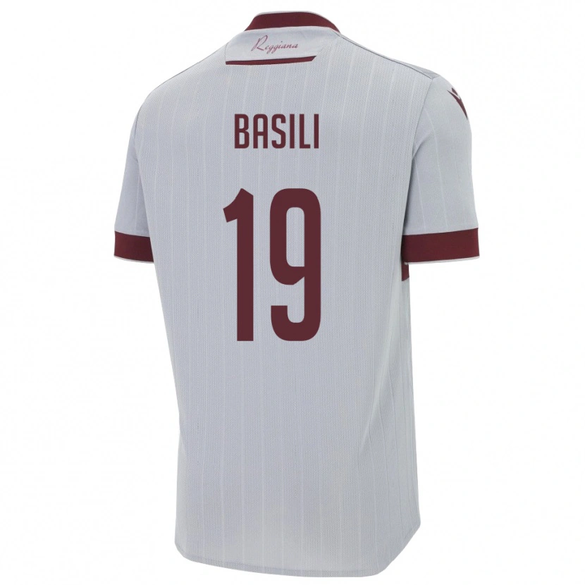 Danxen Criança Camisola Damiano Basili #19 Borgonha Branco Alternativa 2025/26 Camisa Brasil