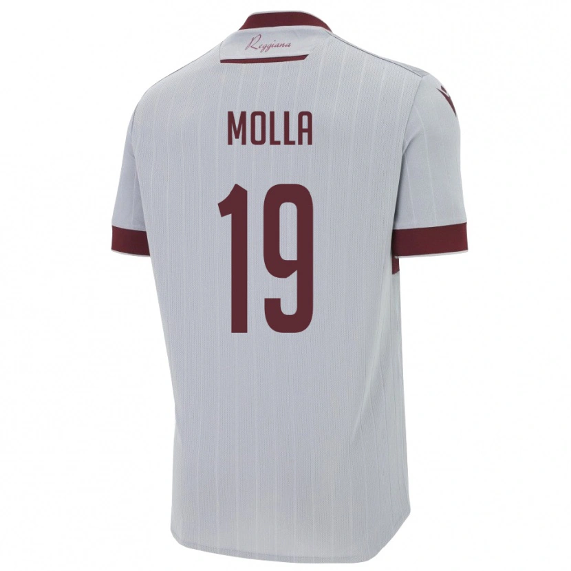Danxen Criança Camisola Cristian Molla #19 Borgonha Branco Alternativa 2025/26 Camisa Brasil