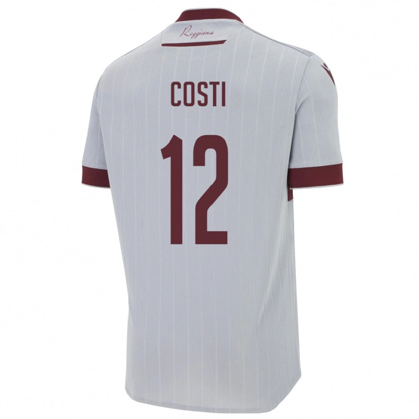 Danxen Criança Camisola Filippo Costi #12 Borgonha Branco Alternativa 2025/26 Camisa Brasil
