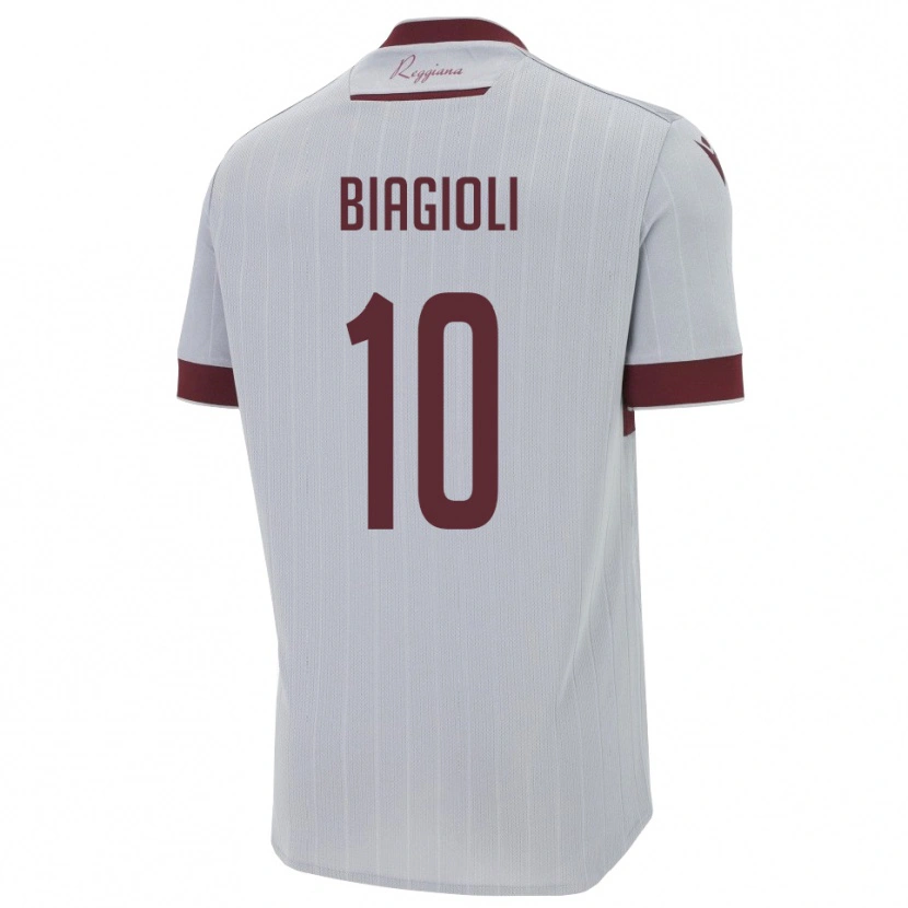 Danxen Criança Camisola Martino Biagioli #10 Borgonha Branco Alternativa 2025/26 Camisa Brasil
