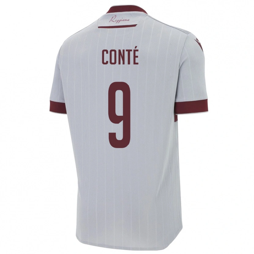Danxen Criança Camisola Oumar Conté #9 Borgonha Branco Alternativa 2025/26 Camisa Brasil