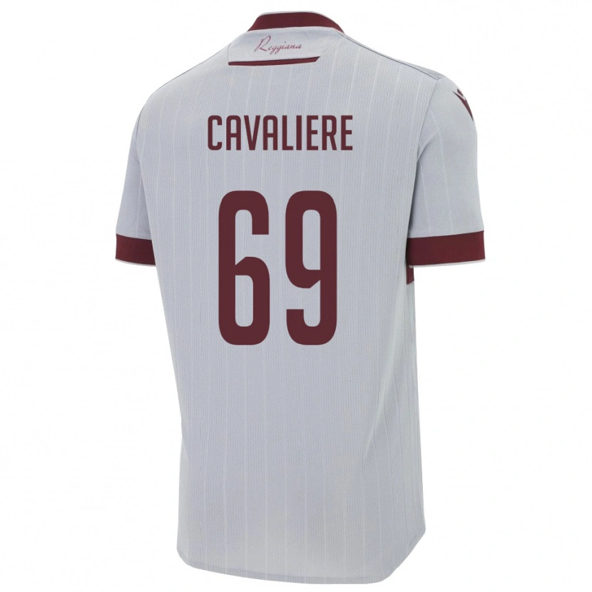 Danxen Criança Camisola Edoardo Cavaliere #69 Borgonha Branco Alternativa 2025/26 Camisa Brasil