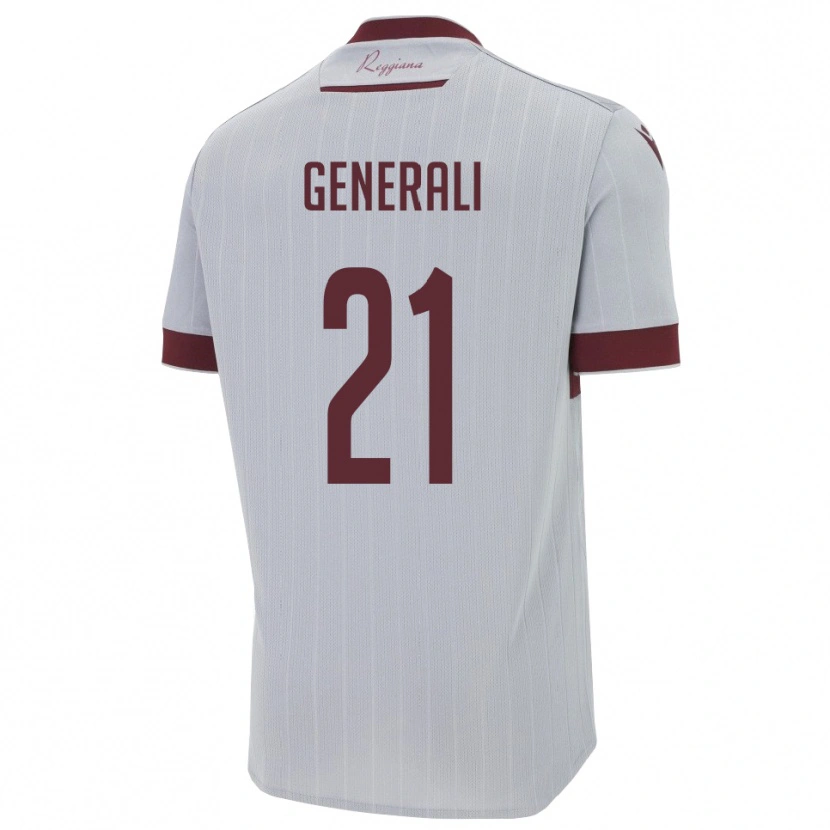 Danxen Criança Camisola Mattia Generali #21 Borgonha Branco Alternativa 2025/26 Camisa Brasil