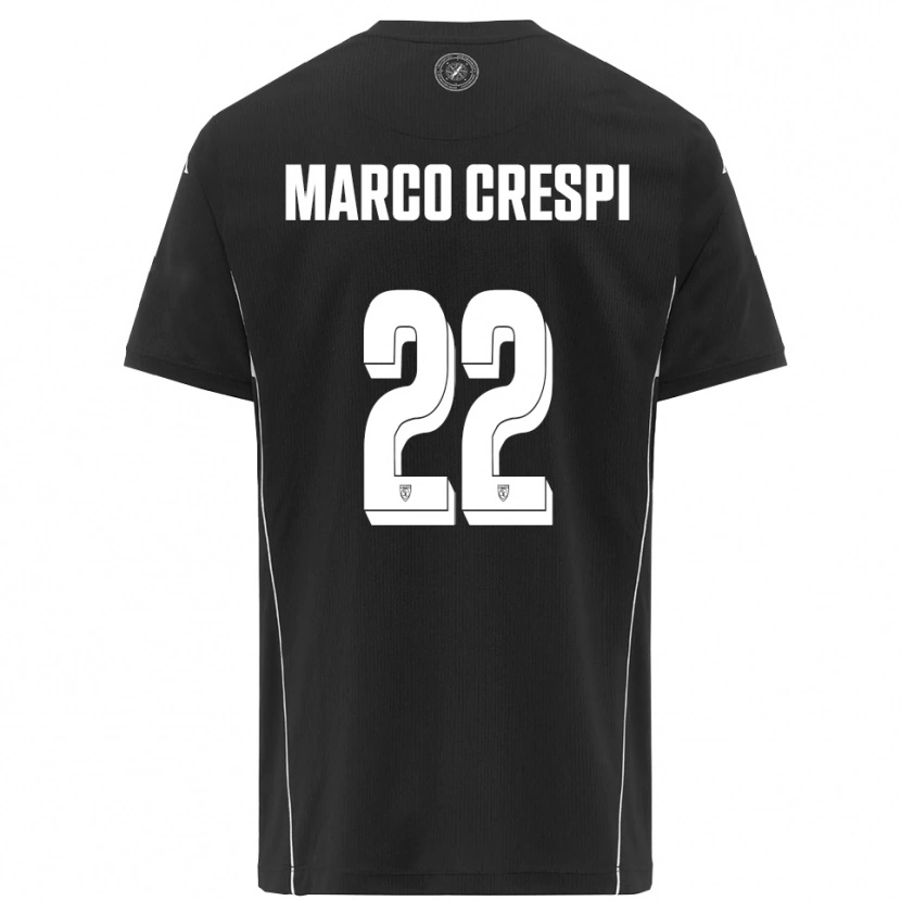 Danxen Criança Camisola Gian Marco Crespi #22 Preto Branco Alternativa 2025/26 Camisa Brasil