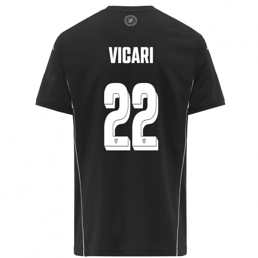 Danxen Criança Camisola David Vicari #22 Preto Branco Alternativa 2025/26 Camisa Brasil