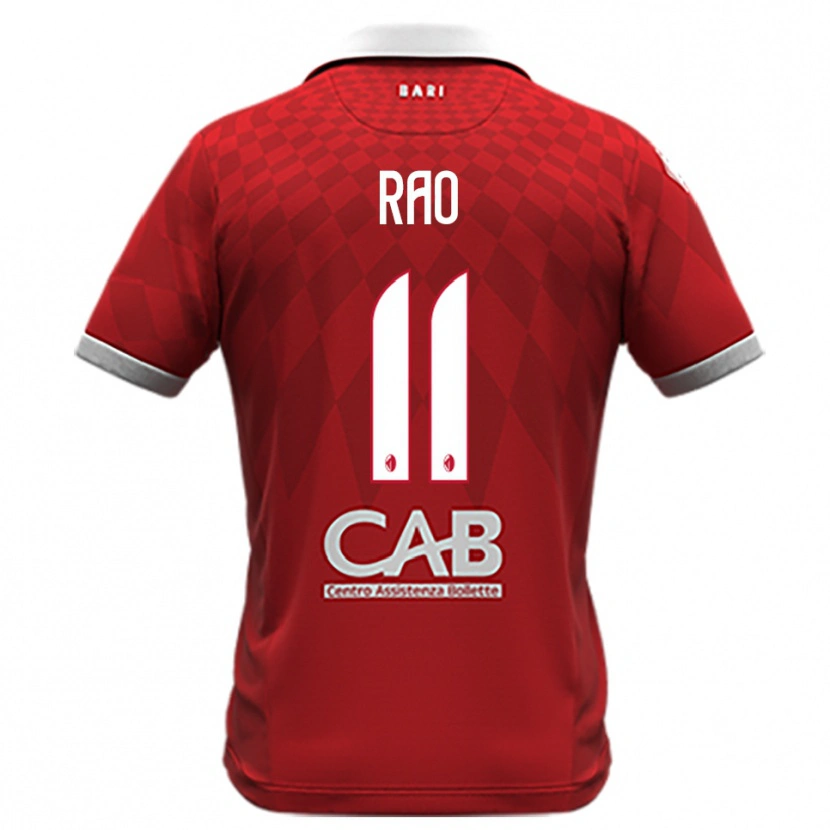 Danxen Criança Camisola Emanuele Rao #11 Vermelho Branco Alternativa 2025/26 Camisa Brasil