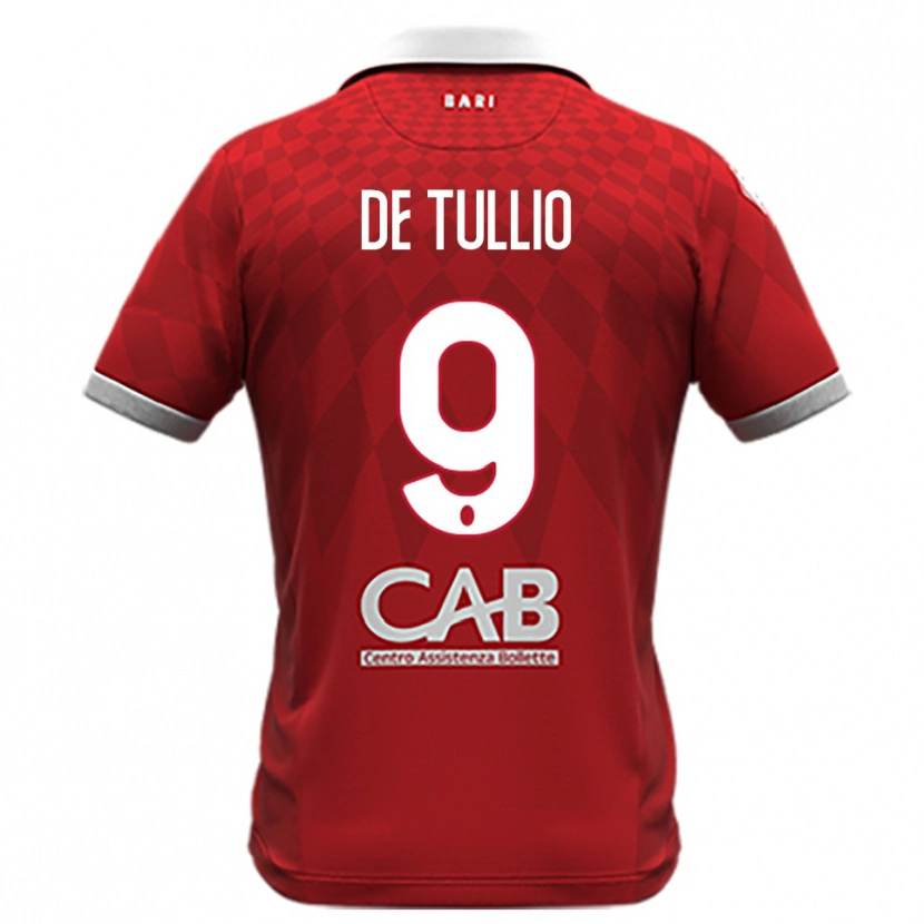 Danxen Criança Camisola Domenico De Tullio #9 Vermelho Branco Alternativa 2025/26 Camisa Brasil