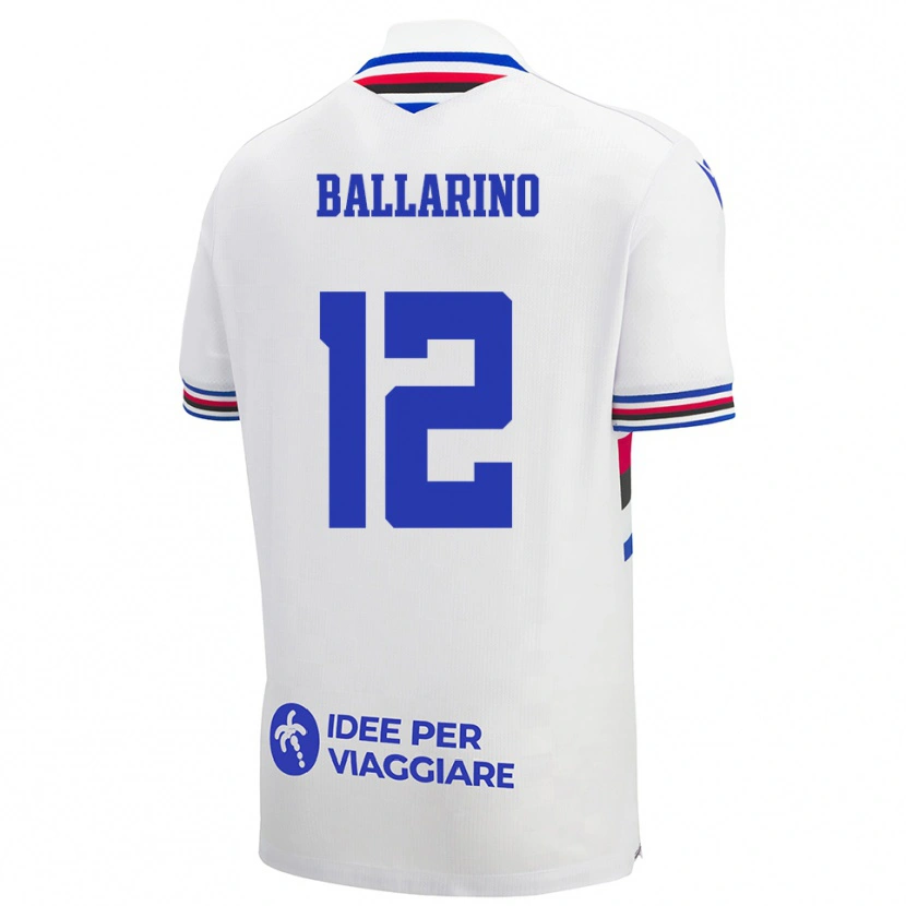 Danxen Criança Camisola Alessio Ballarino #12 Branco Azul Vermelho Alternativa 2025/26 Camisa Brasil