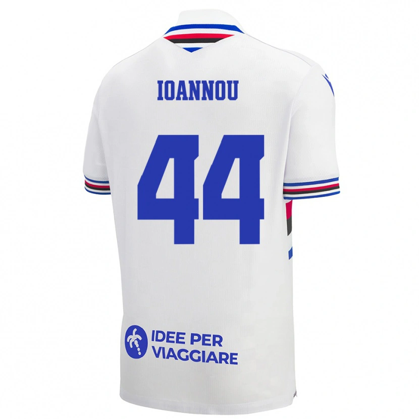 Danxen Criança Camisola Nikolas Ioannou #44 Branco Azul Vermelho Alternativa 2025/26 Camisa Brasil