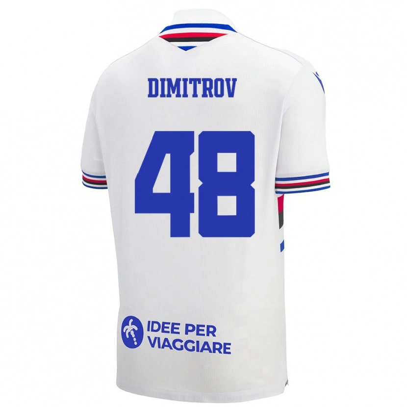 Danxen Criança Camisola Martin Dimitrov #48 Branco Azul Vermelho Alternativa 2025/26 Camisa Brasil