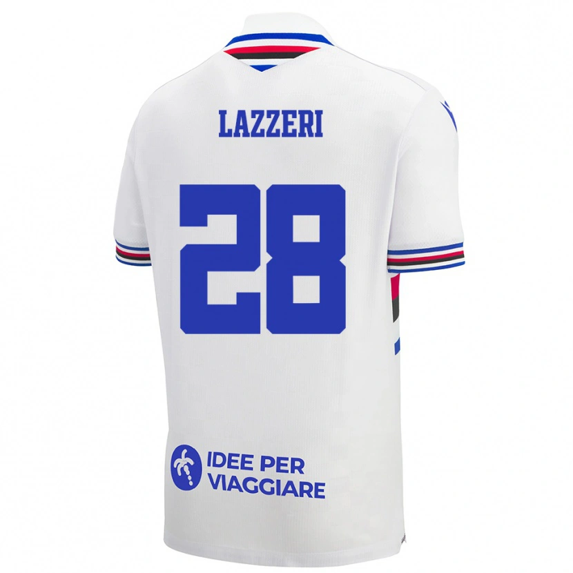 Danxen Criança Camisola Nicole Lazzeri #28 Branco Azul Vermelho Alternativa 2025/26 Camisa Brasil
