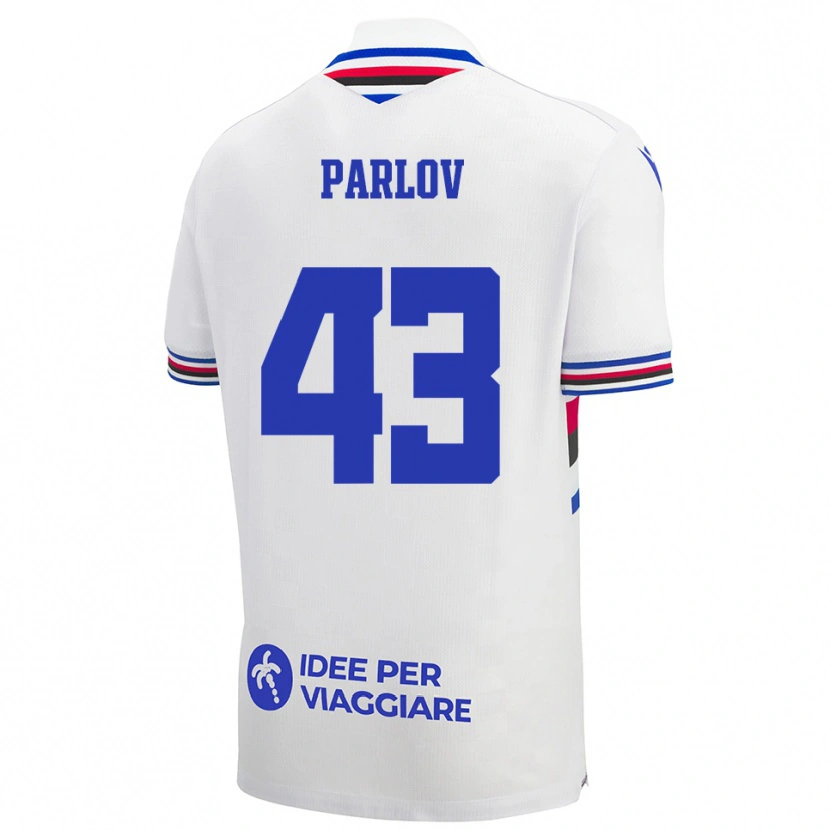 Danxen Criança Camisola Benjamin Parlov #43 Branco Azul Vermelho Alternativa 2025/26 Camisa Brasil