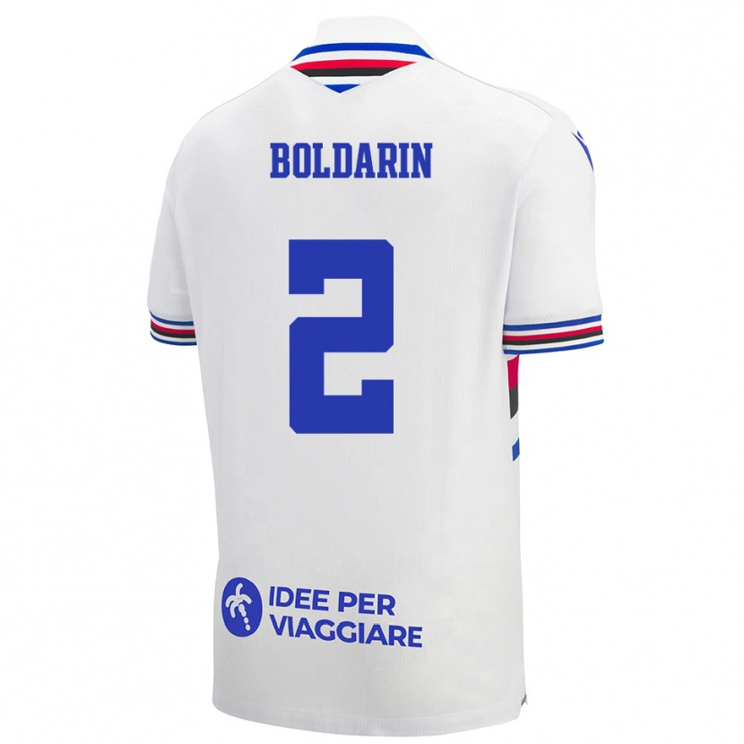 Danxen Criança Camisola Filippo Boldarin #2 Branco Azul Vermelho Alternativa 2025/26 Camisa Brasil