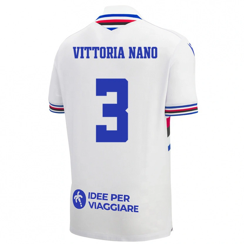 Danxen Criança Camisola Maria Vittoria Nano #3 Branco Azul Vermelho Alternativa 2025/26 Camisa Brasil