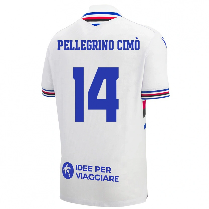 Danxen Criança Camisola Giada Pellegrino Cimò #14 Branco Azul Vermelho Alternativa 2025/26 Camisa Brasil