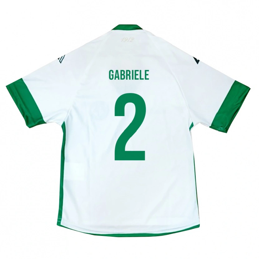 Danxen Criança Camisola Luigi Gabriele #2 Branco Verde Azul Alternativa 2025/26 Camisa Brasil