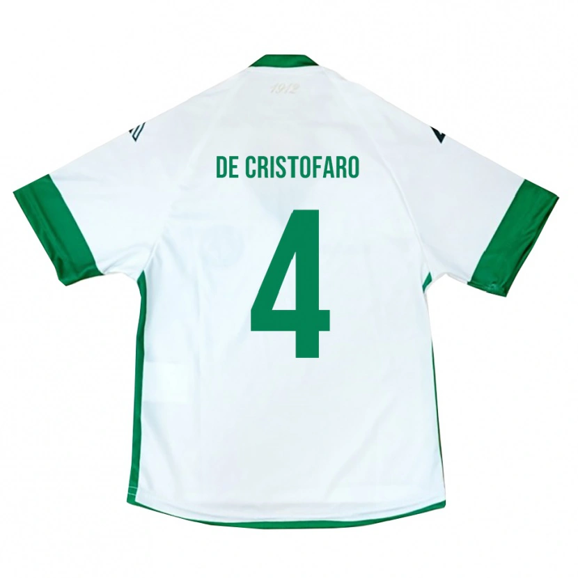 Danxen Criança Camisola Antonio De Cristofaro #4 Branco Verde Azul Alternativa 2025/26 Camisa Brasil