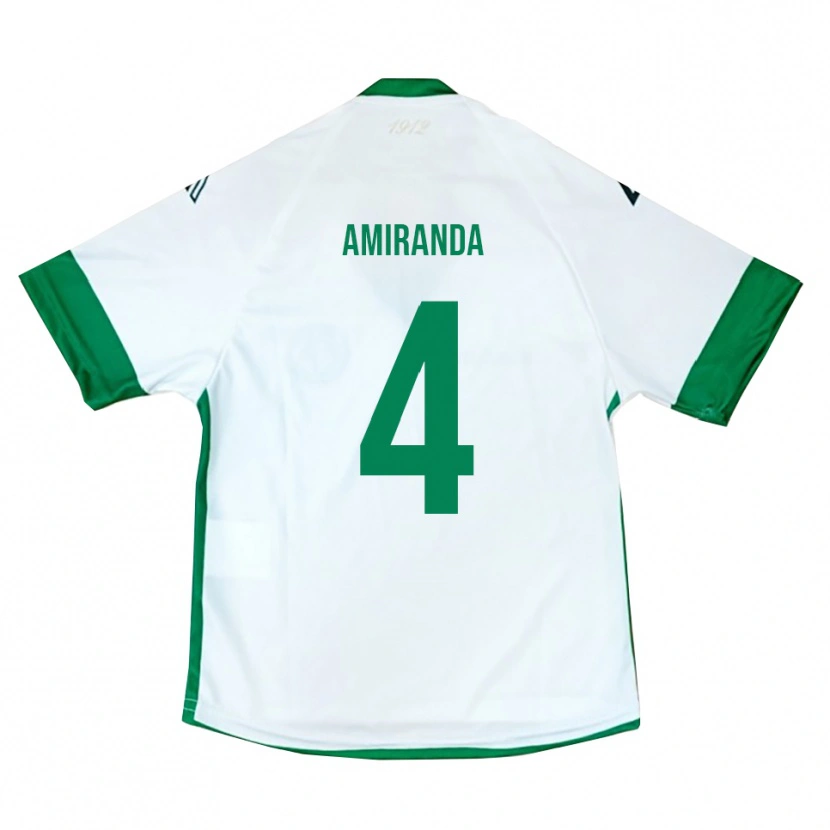 Danxen Criança Camisola Francesco Amiranda #4 Branco Verde Azul Alternativa 2025/26 Camisa Brasil