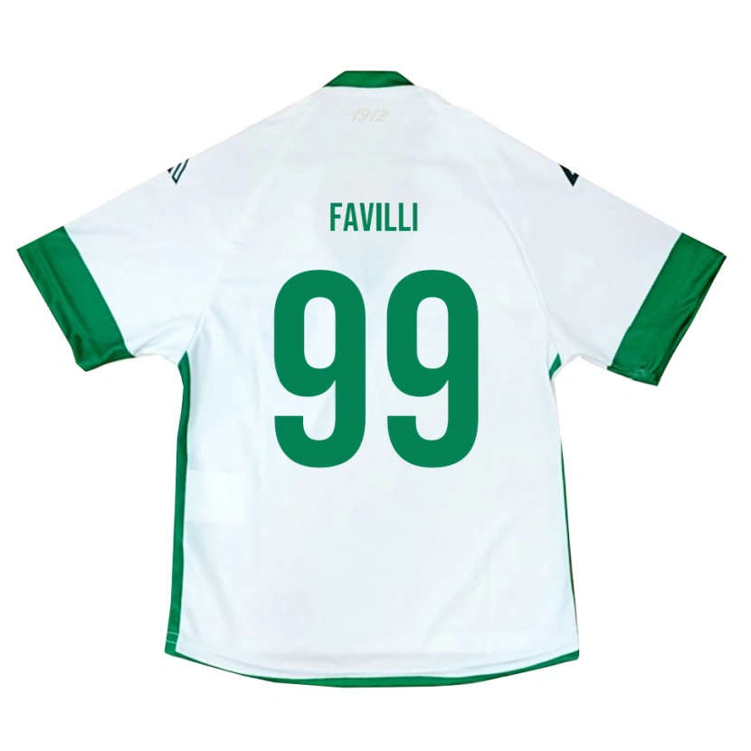 Danxen Criança Camisola Andrea Favilli #99 Branco Verde Azul Alternativa 2025/26 Camisa Brasil