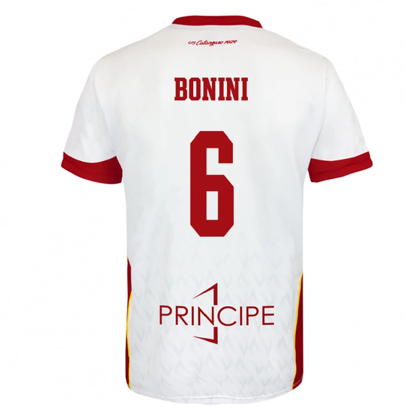 Danxen Criança Camisola Federico Bonini #6 Branco Vermelho Alternativa 2025/26 Camisa Brasil