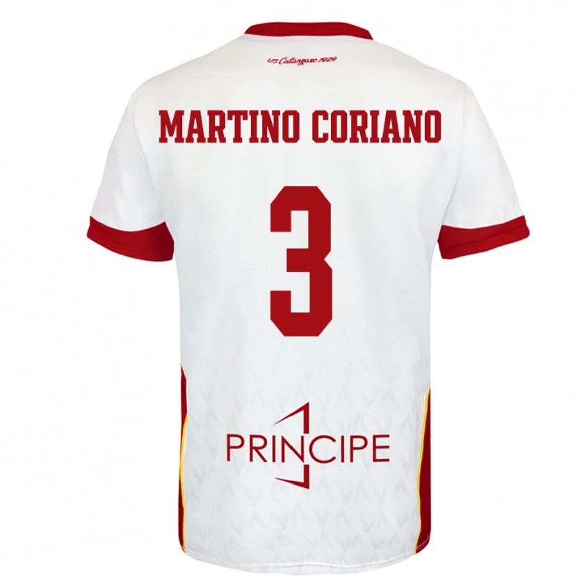 Danxen Criança Camisola Matteo Martino Coriano #3 Branco Vermelho Alternativa 2025/26 Camisa Brasil