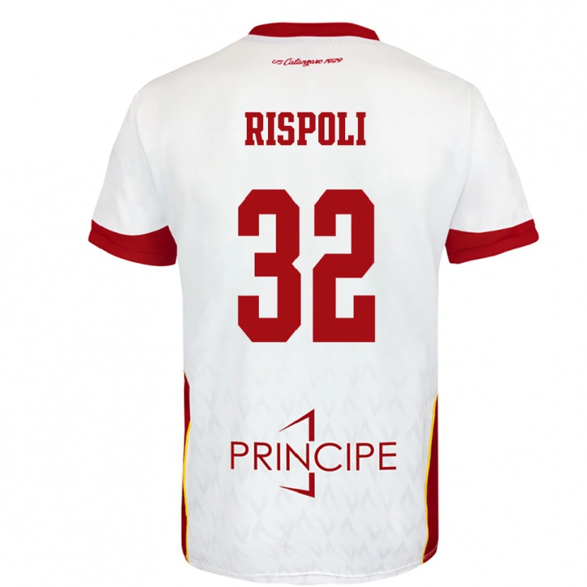 Danxen Criança Camisola Fabio Rispoli #32 Branco Vermelho Alternativa 2025/26 Camisa Brasil