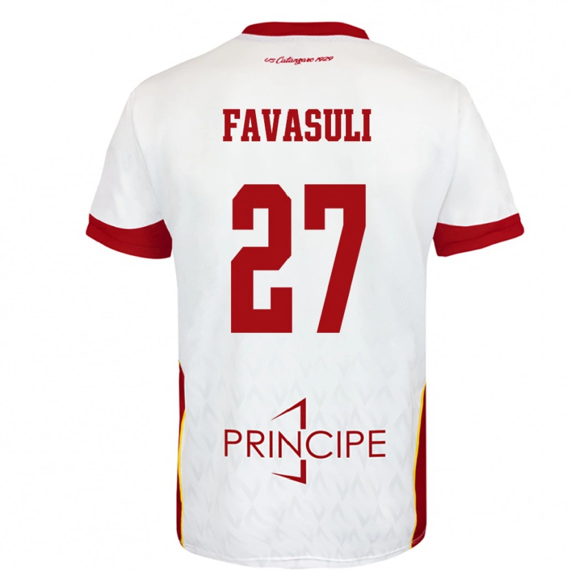 Danxen Criança Camisola Costantino Favasuli #27 Branco Vermelho Alternativa 2025/26 Camisa Brasil