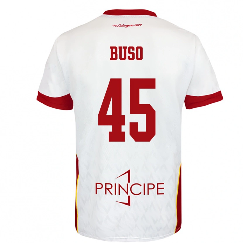 Danxen Criança Camisola Nicolò Buso #45 Branco Vermelho Alternativa 2025/26 Camisa Brasil