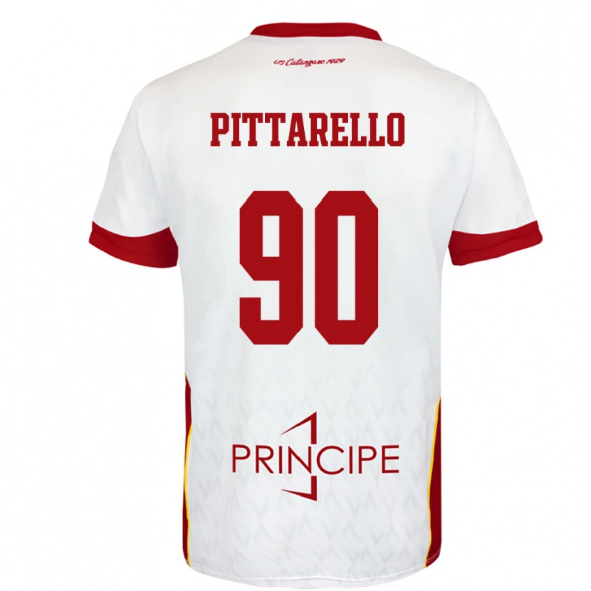 Danxen Criança Camisola Filippo Pittarello #90 Branco Vermelho Alternativa 2025/26 Camisa Brasil
