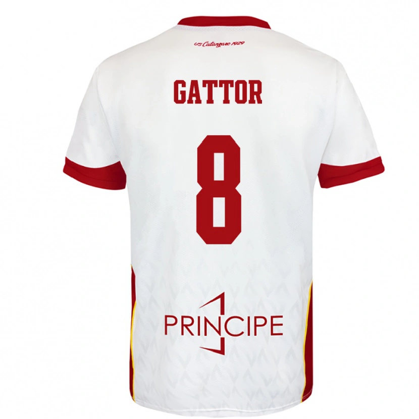 Danxen Criança Camisola Gianluca Gattor #8 Branco Vermelho Alternativa 2025/26 Camisa Brasil