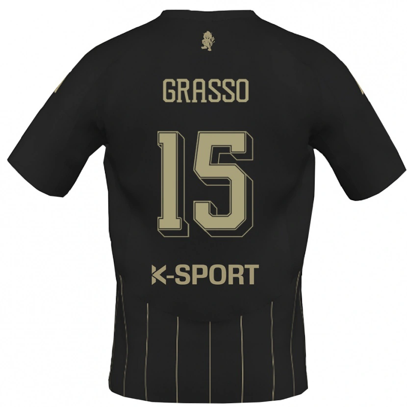 Danxen Criança Camisola Agostino Grasso #15 Cinza Branco Alternativa 2025/26 Camisa Brasil