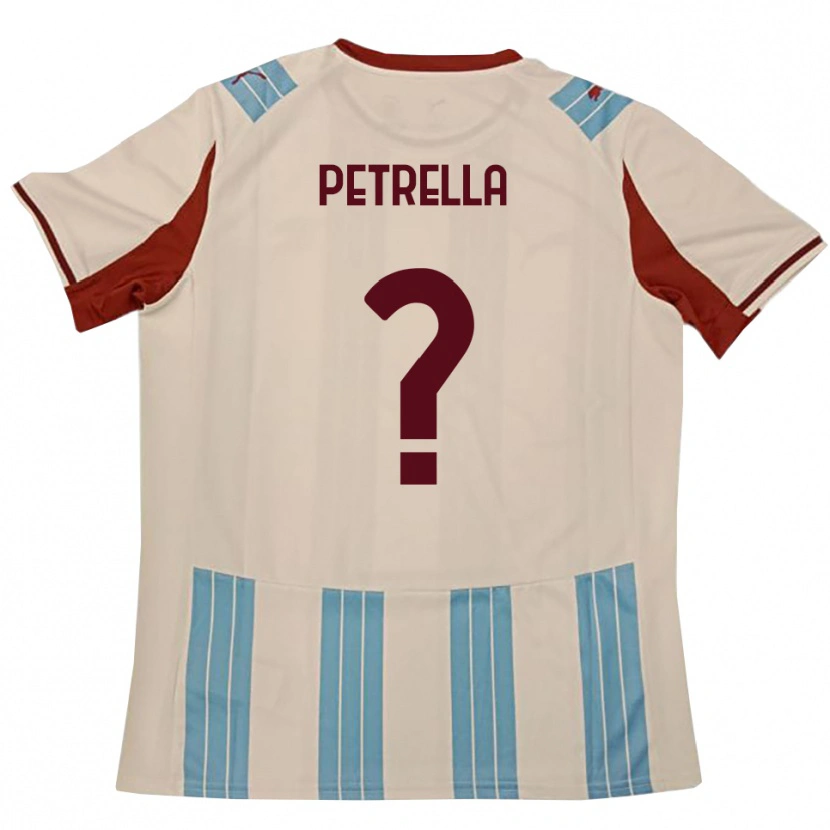 Danxen Criança Camisola Domenico Petrella #0 Azul Celeste Branco Alternativa 2025/26 Camisa Brasil