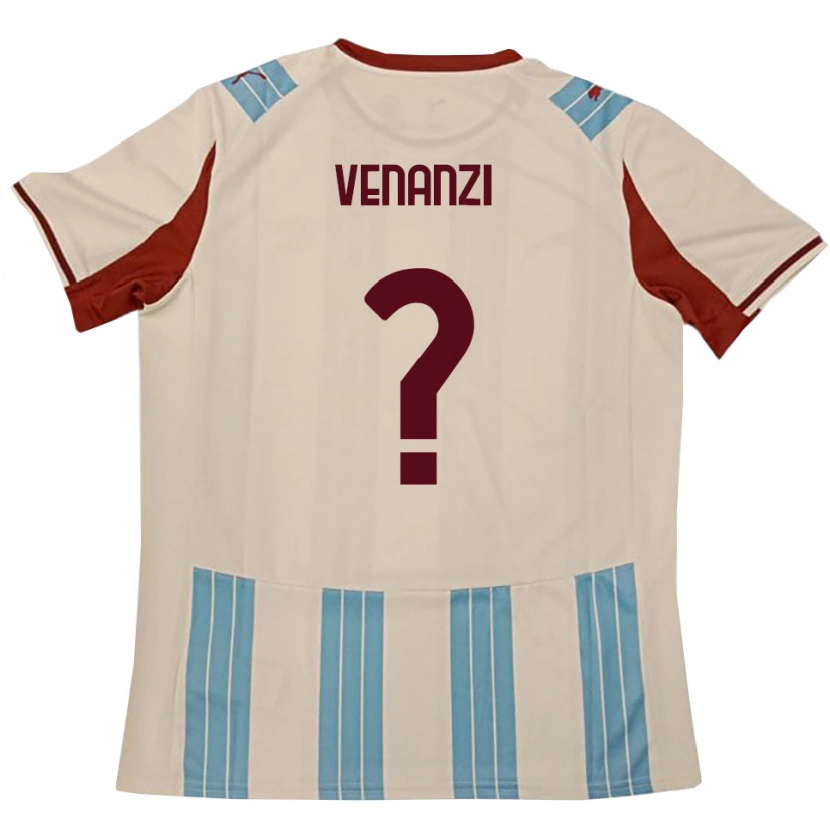 Danxen Criança Camisola Francesco Venanzi #0 Azul Celeste Branco Alternativa 2025/26 Camisa Brasil