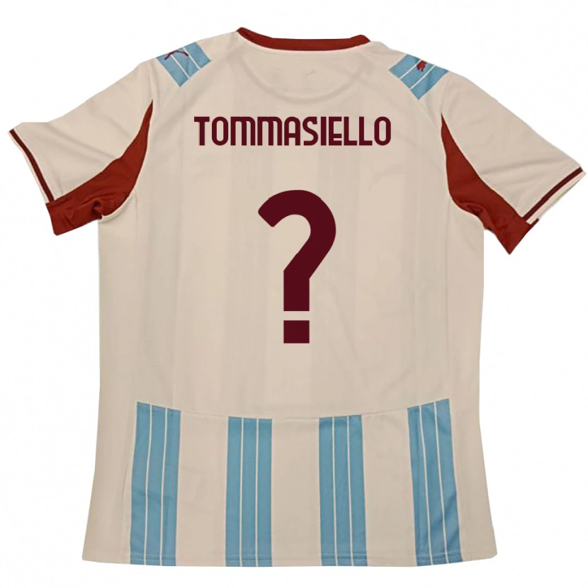 Danxen Criança Camisola Francesco Tommasiello #0 Azul Celeste Branco Alternativa 2025/26 Camisa Brasil