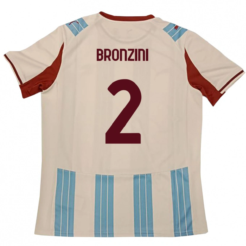 Danxen Criança Camisola Luca Bronzini #2 Azul Celeste Branco Alternativa 2025/26 Camisa Brasil