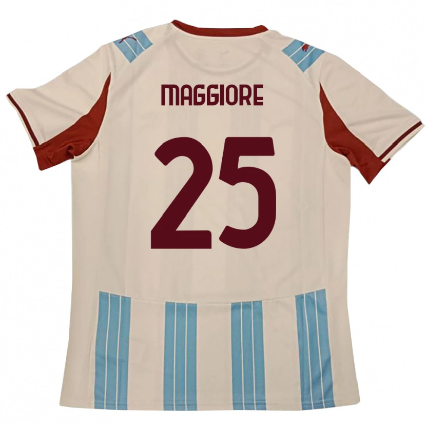 Danxen Criança Camisola Giulio Maggiore #25 Azul Celeste Branco Alternativa 2025/26 Camisa Brasil
